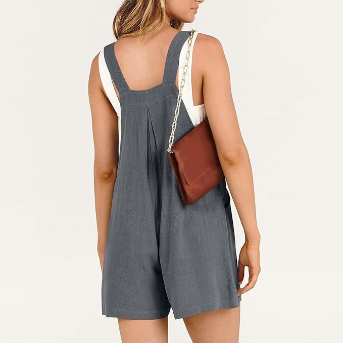 Casual Wide Leg Jumpsuit, Loose Casual Wide-leg Jumpsuit