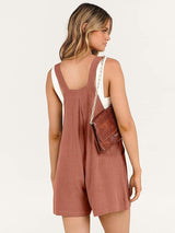 Casual Wide Leg Jumpsuit, Loose Casual Wide-leg Jumpsuit