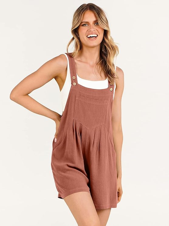 Casual Wide Leg Jumpsuit, Loose Casual Wide-leg Jumpsuit