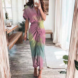 Maxi Shirt Dress, European And American Fashion Forged Face Long Dress