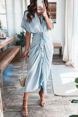 Maxi Shirt Dress, European And American Fashion Forged Face Long Dress