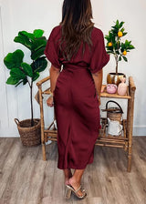 Maxi Shirt Dress, European And American Fashion Forged Face Long Dress